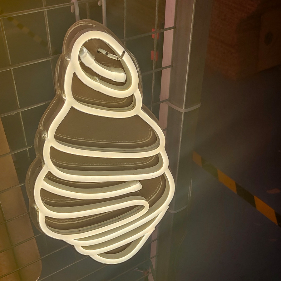 Croissant horn package neon sign wall lighting deco led neon flex tube