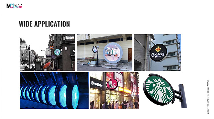 P5.926 Outdoor Double Side Circular LED Display Full Color Front Service Maintenance