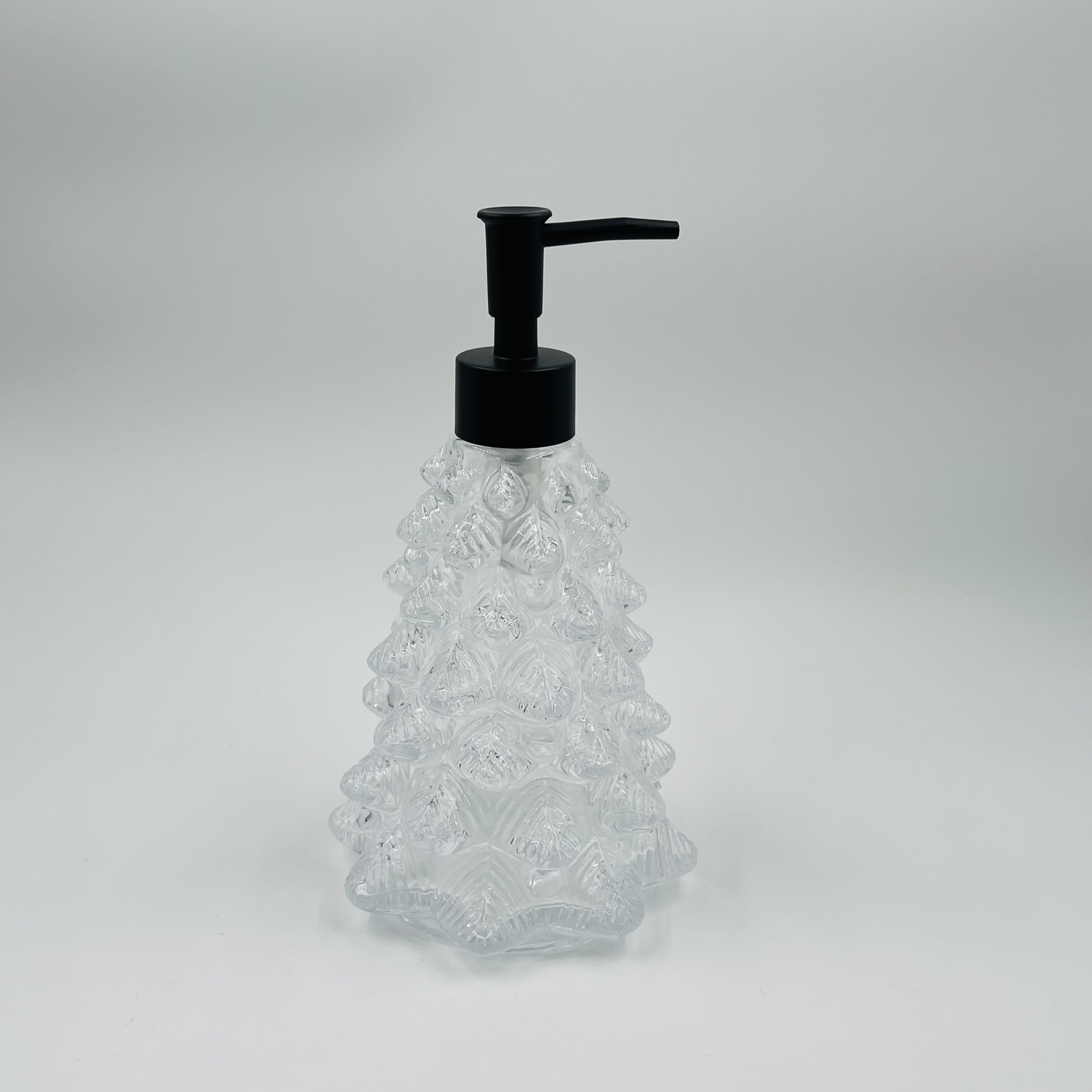 Christmas Tree Shape Bath Soap Dispenser Glass Hand Soap Dispenser For Bathroom Gold Color