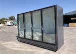 Super Market Remote Four Glass Door Display Freezer Cabinets Multideck