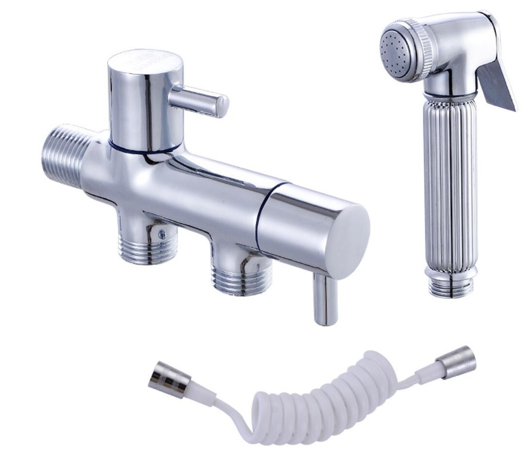 Toilet Angle Valve Double Outlet Connect / Angle Control Valve With Zinc Alloy Knob