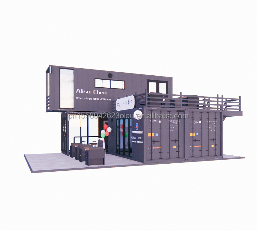 Modular Prefabricated Houses Made of Galvanized Steel Square Tubes for Office and Apartment