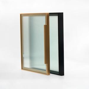Quality Anodized Brushed Black Kitchen Cabinet Doors Aluminum Frame Profile wholesale