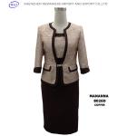 womens fashion dress suits coffee/grey MANANNA