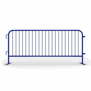 China Blue Portable Crowd Control Barriers Fence With Flat Feet on sale