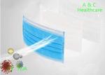 Triple 3 Ply Non Woven Face Mask Ear Loop Bacterial Filtration CE FDA