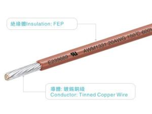 Quality 20AWG Brown FEP Insulated Wire UL758 AWM1331 600V/150C For Heater Home Appliance Light wholesale