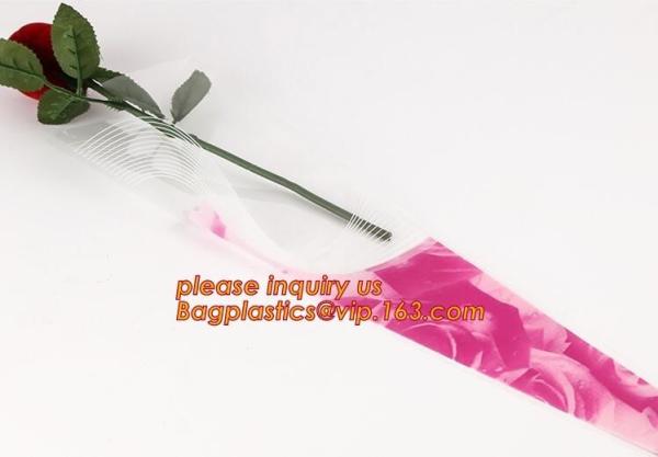 Paper box flower sleeve single rose flower wrapping sleeve,imprineted color high