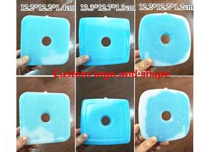 Quality Custom Blue Hard Plastic Ice Packs For Food 12.2 * 12.2 * 1.2cm wholesale