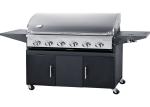 Factory price smokeless barbecue bbq gas grill 6 burner with cooking grates