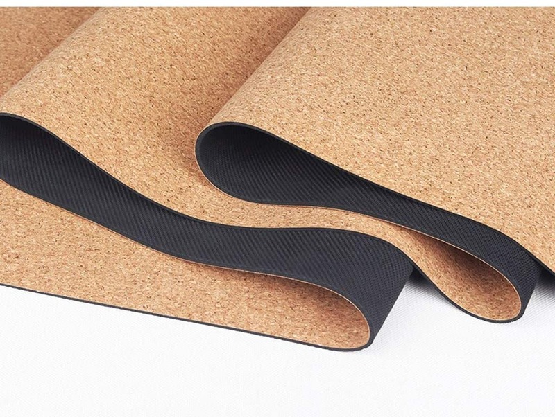 Luming YM-021 Cork Yoga Mat with Natural Rubber Bottom, Roots Eco Friendly Yoga Mat, Non Slip Yoga Cork Mat