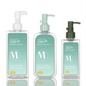 Quality Clear Empty Round Body Lotion Cosmetics Packaging Containers Plastic Pump Facial Cleansing Oil Bottl wholesale