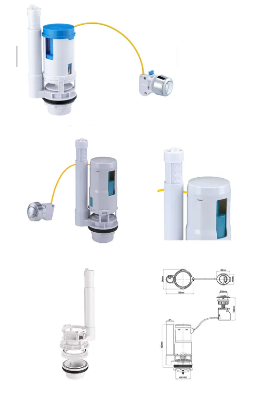 Modern Design Style Adjustable Height Dual Flush Valve For Bathroom Toilet Water Tank