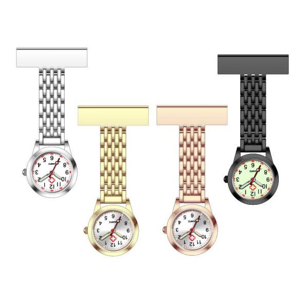FOB Nurse Pocket Watch Silver Brooch Nurse Watch Hospital Quartz Clock Luminous