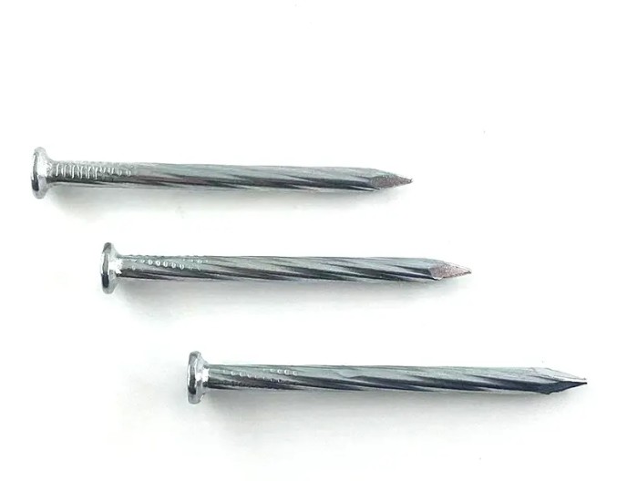 Silver Hardened Steel Concrete Nails Box Packing Carbon 45# / 55# Steel