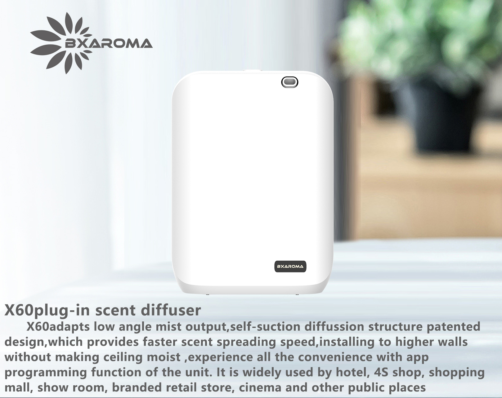 10W Wall Mounted Scent Diffuser X60 Electric Scent Machine Aromatherapy
