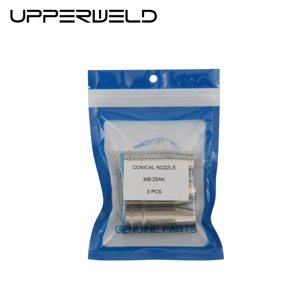 Sliver 57mm Length UPPER 25AK Gas Nozzle Binzel Mig Welding Torch Mig Welding Consumable