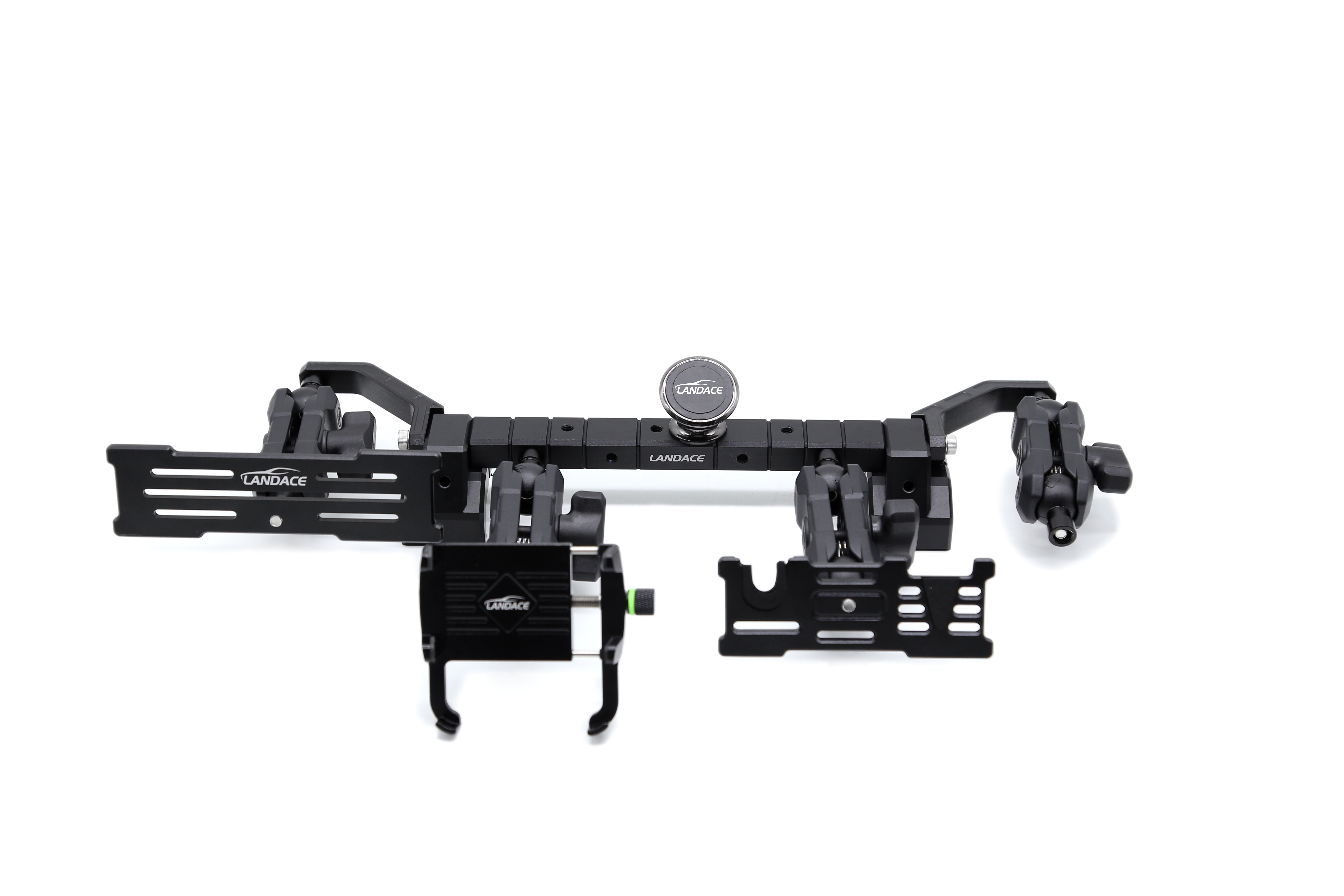 JEEP Car Fitment Aluminum Alloy Center Console Bracket for Mobile Phone Holder Black