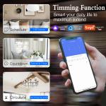 228*86mm Tempered Glass Panel Tuya WIFI Smart Light Switch White Black Grey 6