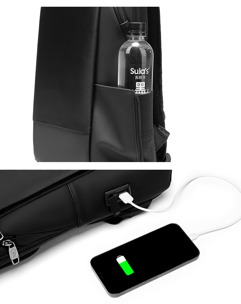 Factory hot sell new usb charging men anti theft travel waterproof notebook bagpack slim laptop backpack