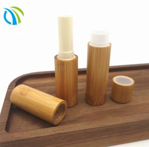 Quality Mini Lip Balm 5.5ml 10g Empty Lipgloss Tubes White Snap Bamboo Case SGS wholesale