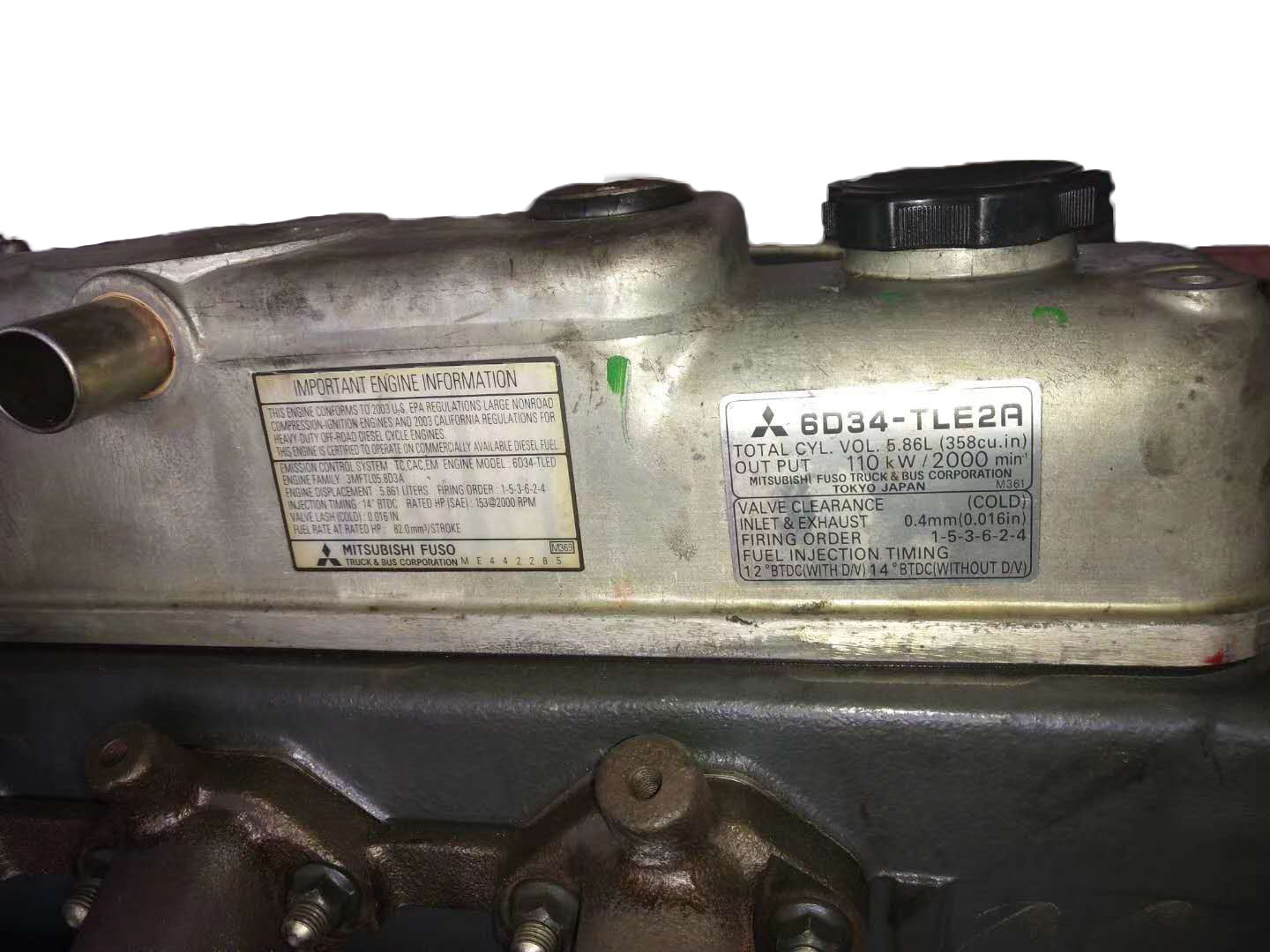 Excavator 6D34 MITSUBISHI Engine Assembly