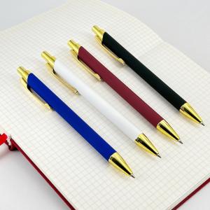 Quality Soft Touch Press Ballpoint Pen 1.0mm Soft Coating Plastic Ball Pen For School Office wholesale