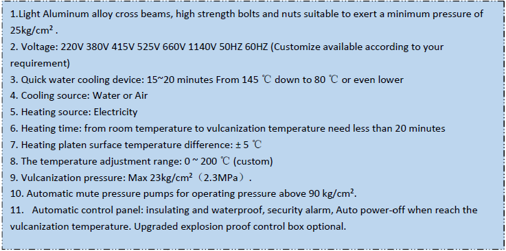 Sectional Vulcanizing Press 22 bias Degree Belt Vulcanizer for 1200mm Wide Rubber Belt 3