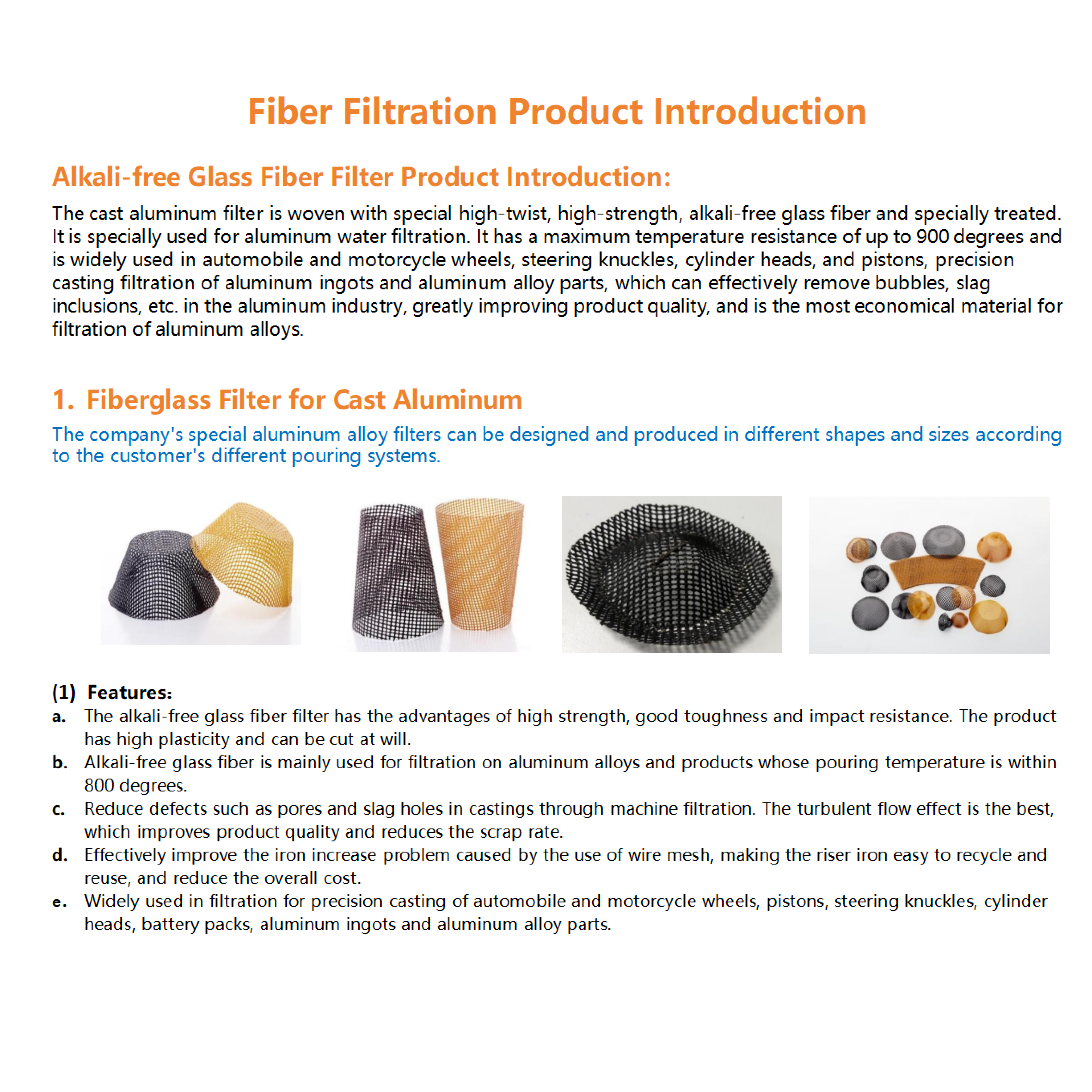 Alkali-Free Glass Fiber Filter Mesh Screen Supply High Filter Rating Precision Filters