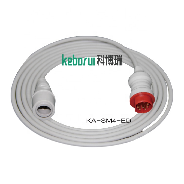 Compatible Siemens 6 Pin IBP Adapter Cable To Edward Transducer IBP Cable CE