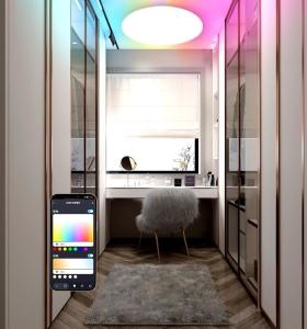 Quality 36w Multicolor Smart LED Panel Light Rgb Music Intelligent Dimmable Lamp wholesale