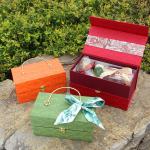Magnet Closure Gift Packaging Boxes Rigid Cardboard Cloth Cover Travel Jewelry