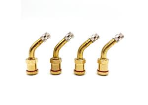 Quality Bolt In Truck Brass Valve Stem V3.22.1 9.7mm Rim Hole 45 Degrees Bend wholesale