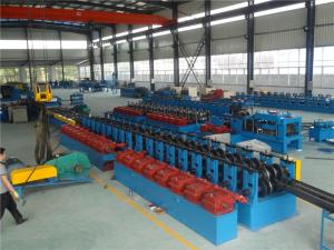 Quality Three Waves Guardrail Roll Forming Machine with Conveyor Table Hydraulic Decoiler wholesale