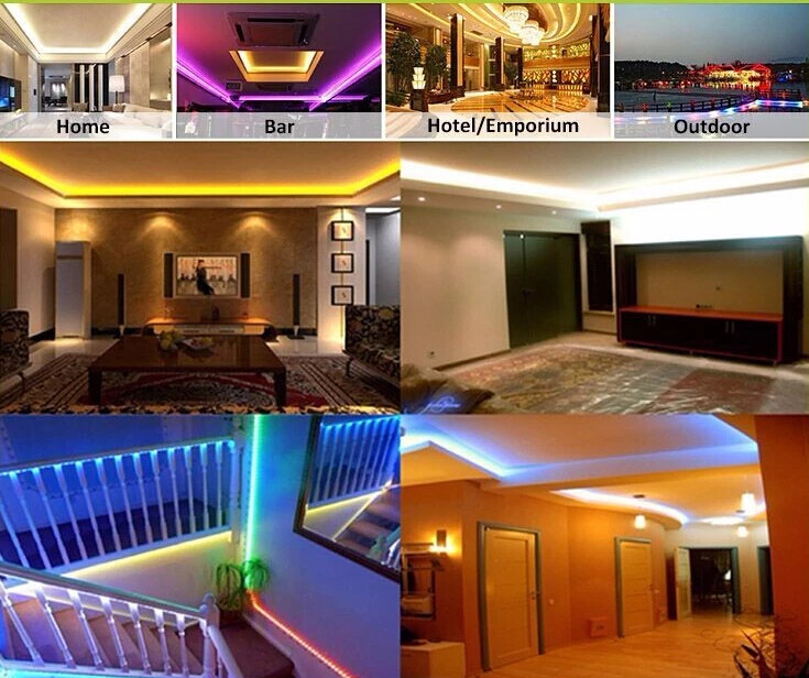 IP20 Addressable 12V Ws2818B 5050 RGB LED Strip 120 Degree Viewing Angle