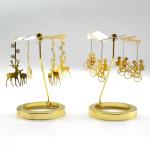 Metal Candle Holders Christmas Snowflake Tealight Holders Spinning Rotating