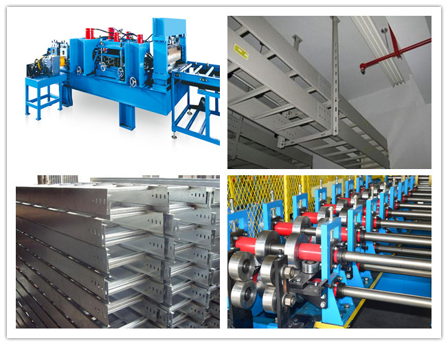 GCr15 Bearing Steel Cable Tray Roll Forming Machine With Hydraulic Cutting System