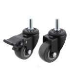 75mm/100mm/125mm Diameter Grey Blue Iron Np Rubber Caster Wheel for Furniture
