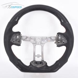 Quality D Shape Black Alcantara Sports Cadillac Xt5 Steering Wheel Carbon Fiber Gloss wholesale