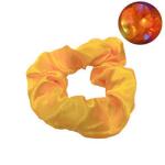 Durable Brown Stretchy Hair Ties Pack Ring Girls LED Luminous Satin Colorful
