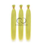 Green Straight Remy Human Hair Bundles Sew In Weave Bundles Brazilian Bundle