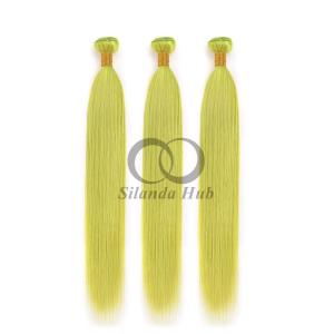 Quality Green Straight Remy Human Hair Bundles Sew In Weave Bundles Brazilian Bundle Deals wholesale