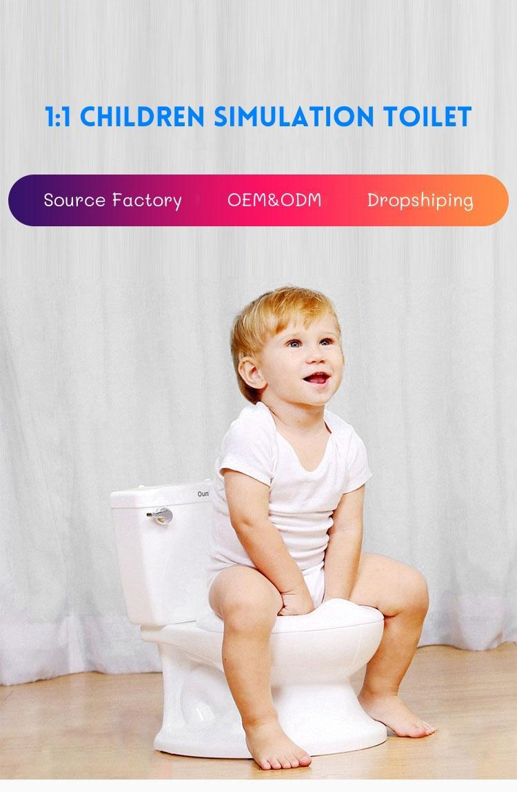 Custom Logo Print Blue Baby Potty Toilet with EN71 Certified Materials