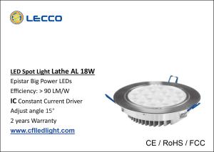 Quality No Flicker 18 Watt LED Spot Lights For Homes 15 ° Adjust Angle Blade Type wholesale