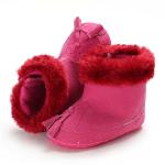 New designed Faux suede fluff 0-18 months infant Soft sole baby booties