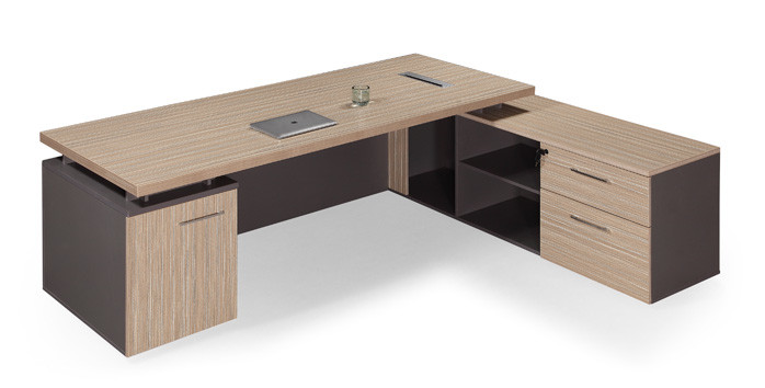 Panel Wood Style Office Manager Desk Modern Appearance OEM Acceptable