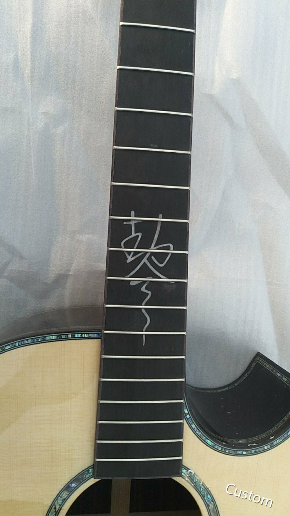 AAA all solid wood custom guitar handmade GRAND cutaway professional acoustic electric guitar