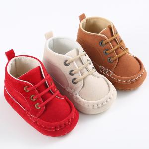 Quality 2019 winter Cotton fabric Lace-up 0-2 years ankle baby boots wholesale