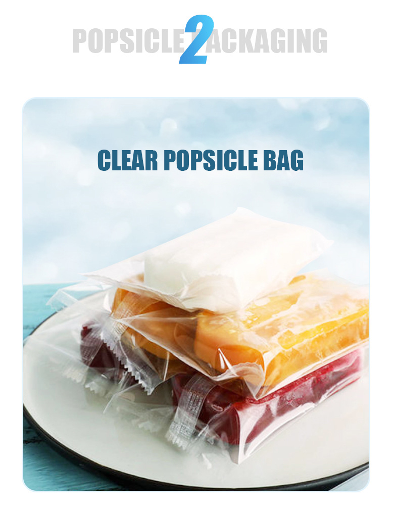 Custom Printed Back Sealing Foil Plastic Ice Cream Wrapper for Popsicle Packaging
