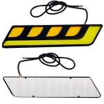 Two Color BMW Led Daytime Running Lights Aluminium Emergency Warning Strip Lamp
